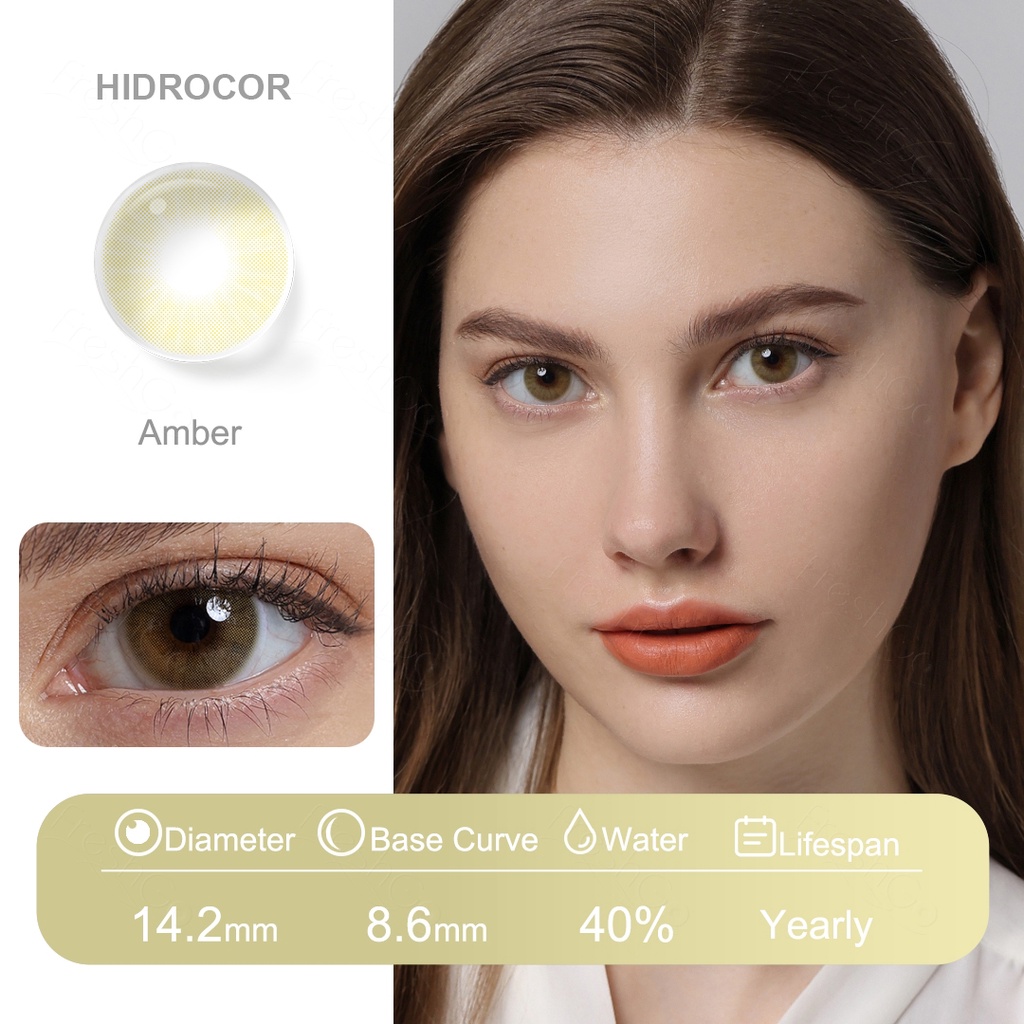 (COD）softlens minus(-1.00s/d-6.00) lcy gray Lensa kontak warna Korea Bestseller diameter 14.20 MM  kadar air 40% softlensmurah