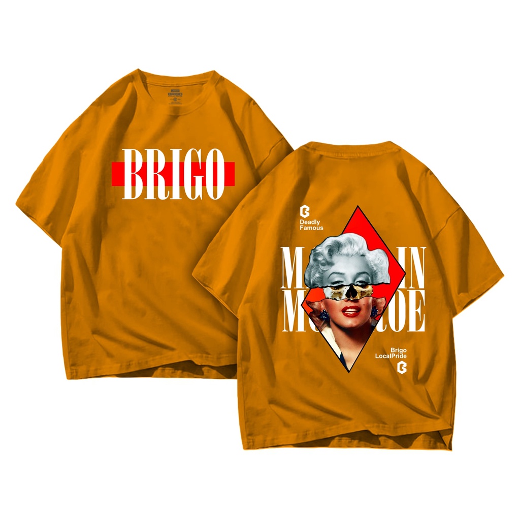 BRIGO Kaos Oversize Marlin Monroe II Kaos Jumbo Size Pria &amp; Wanita II Kaos Oversize II Print DTF
