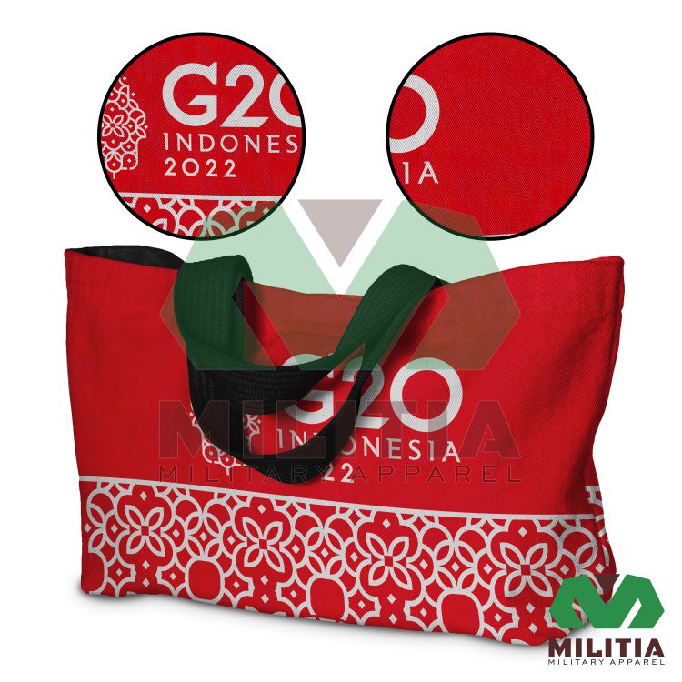 Tas Tote Bag Kecil G20 KTT G20 Bali 2022 Souvenir merchandise
