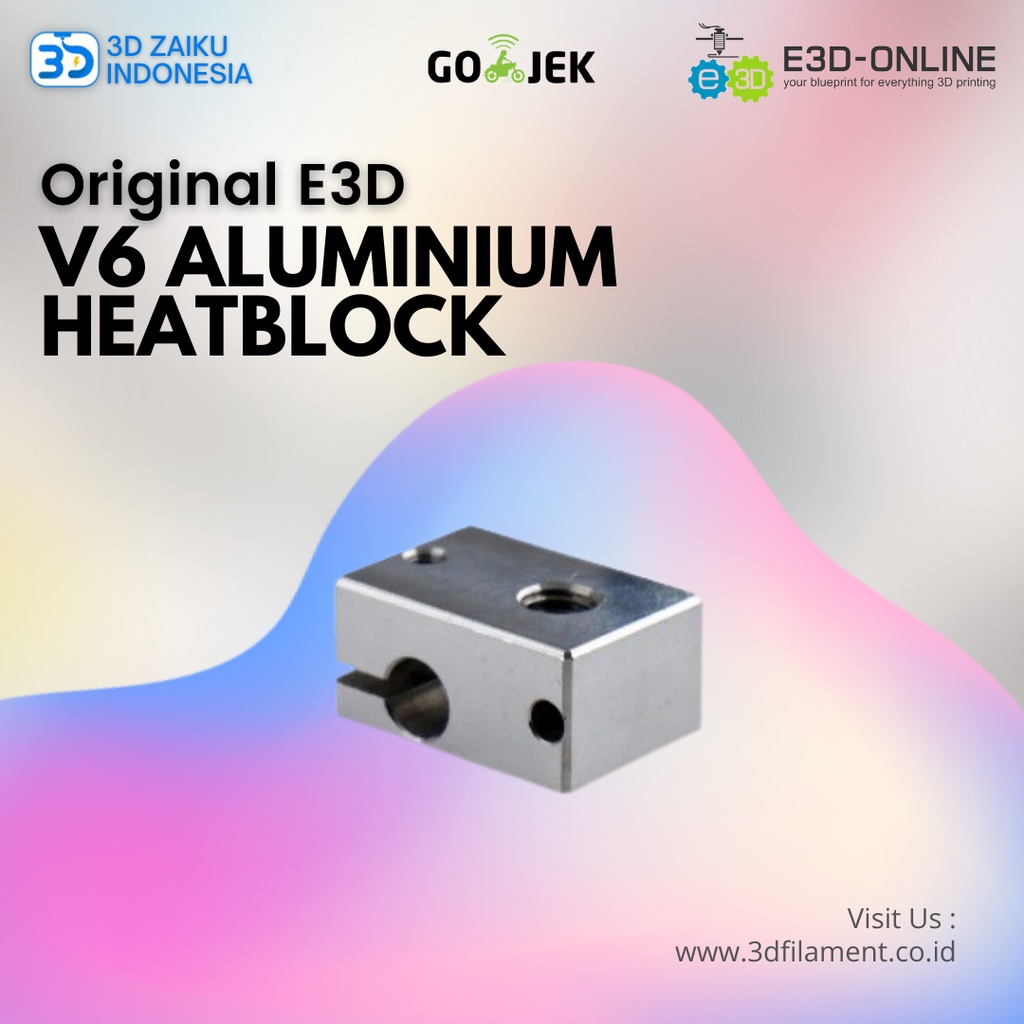 Original E3D V6 Aluminium Heatblock Heater Block