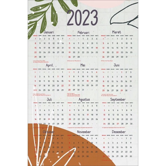 Jual Kalender 2023 Aesthetic Kalender Dinding Kalender Estetik