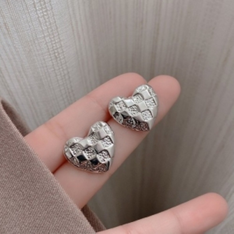 Anting Tusuk Gantung Bahan Sterling Silver 925 Desain Hati Gaya Korea Untuk Wanita 2022