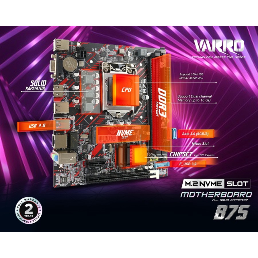 MOTHERBOARD VARRO H61 PLUS