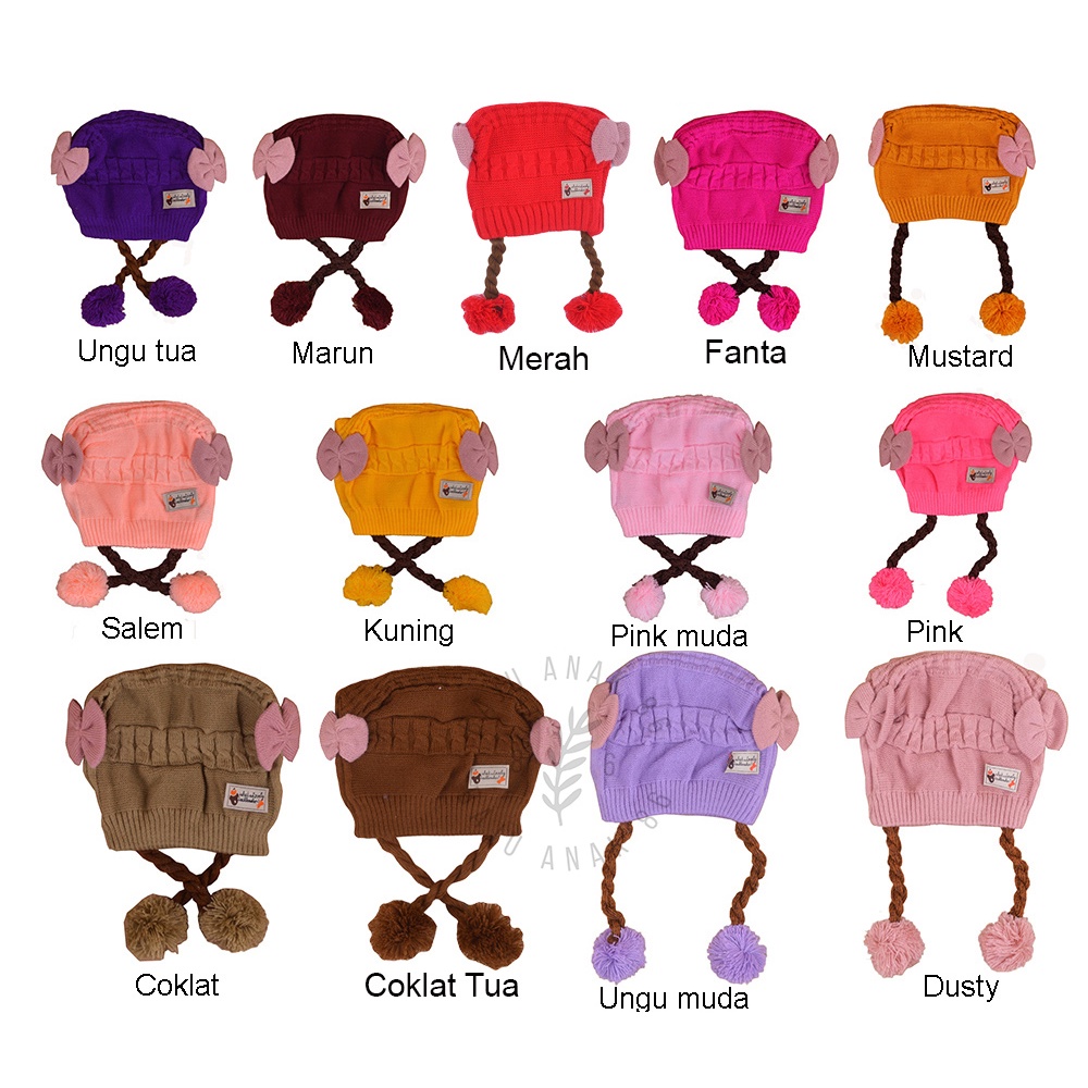 Topi Bayi Anak Rajut Kepang 022.4667