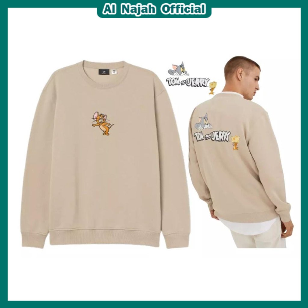 Sweater Crewneck Tom And Jerry HnM Pria Dan Wanita (unsex) Bahan tebal dan lembut versi terbaru