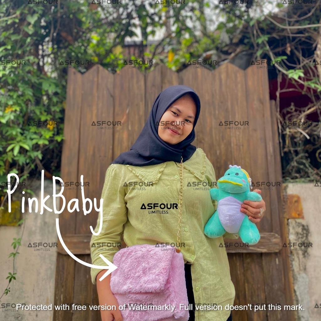 Asfour Limitless - Tas Bulu Selempang Bahu Bbao Bahan Plush Fluffy Fur Sling Bag Mini Wanita Tas Pesta Cewek Tas Kondangan Perempuan Lucu Batam