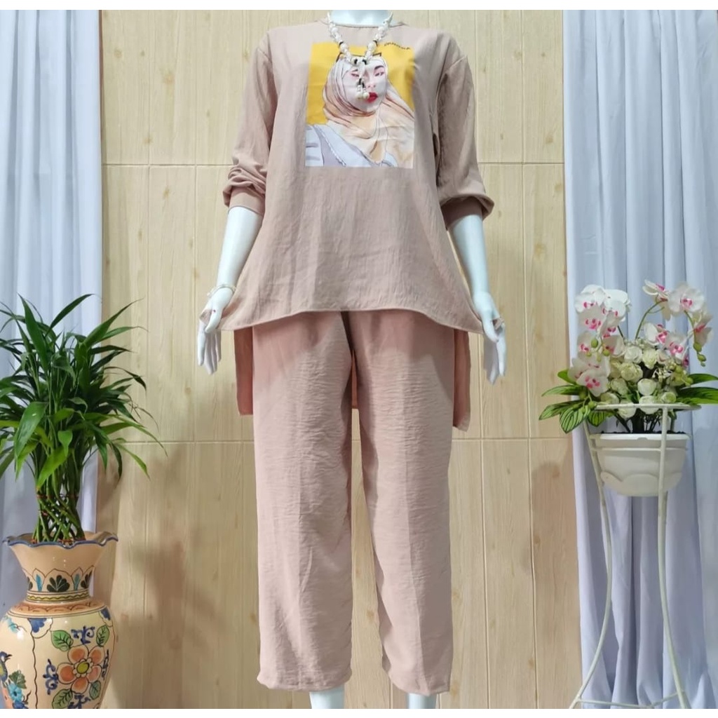 ONE SET CRINCKLE TERBARU | SETELAN CRINCKLE AIRFLOW PREMIUM | SETELAN WANITA KEKINIAN  VIRAL 2022 | SETELAN WANITA SABLON | ONE SIZE | TERLARIS | PROMO FLASH SALE
