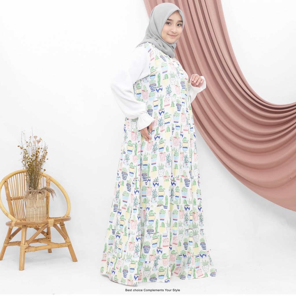 Fany Dress Inner Basic Dress Wanita Panjang By Mahyra