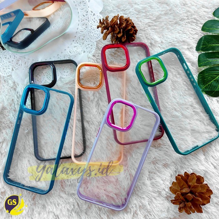 Case OPPO A74 4G A95 4G A15 / A15S A54 4G A16 A5S / A7 / A12 / A11K / C21Y Hardcase Macaron Clear Acrylic Chrome