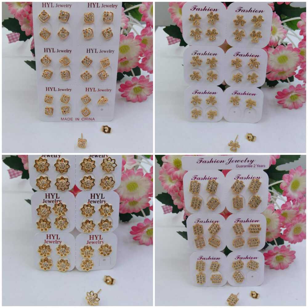 AV333 Grosir Anting Tusuk Dewasa Anting Permata