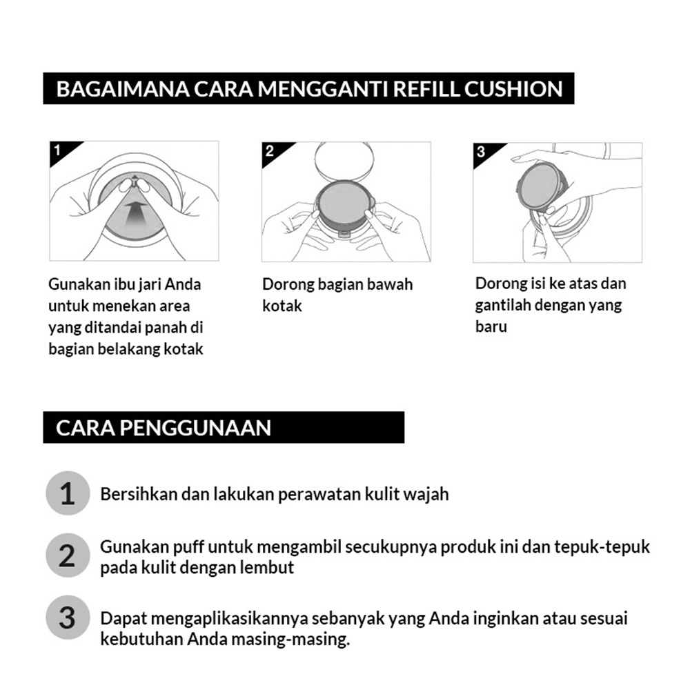 ❤ BELIA ❤ BIOAQUA BB Cushion + Refil | Netto 15g + 15g | Air Cushion | Coverage | Flawless | Make Up Foundation | BPOM
