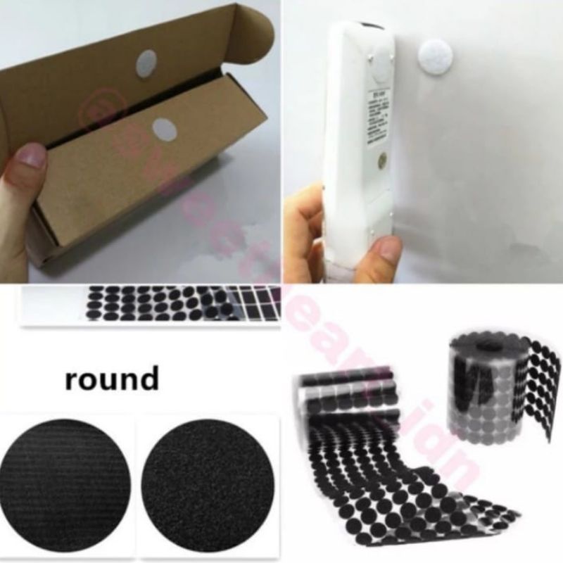 

15 PASANG VELCRO 1CM 10MM HITAM PUTIH