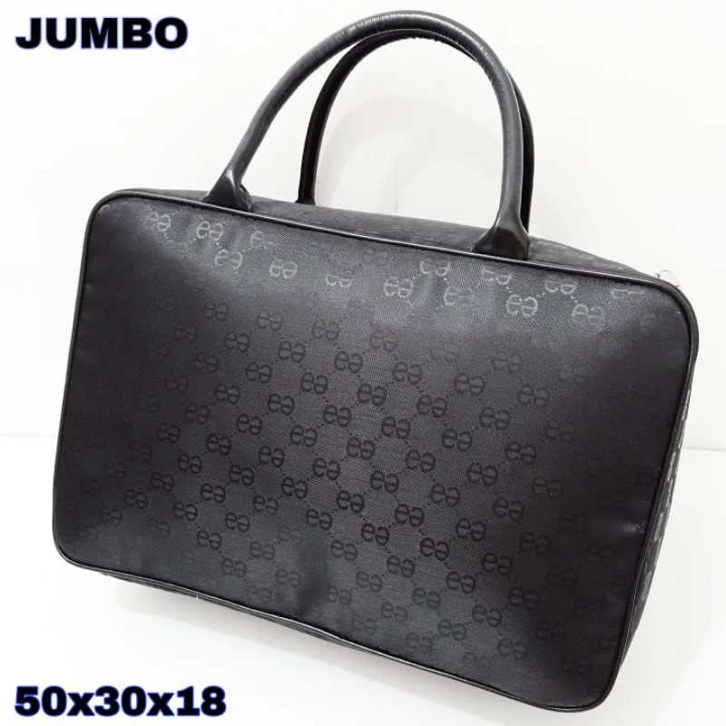 TRAVEL BAG JUMBO PREMIUM TAS JINJING WANITA EE HITAM