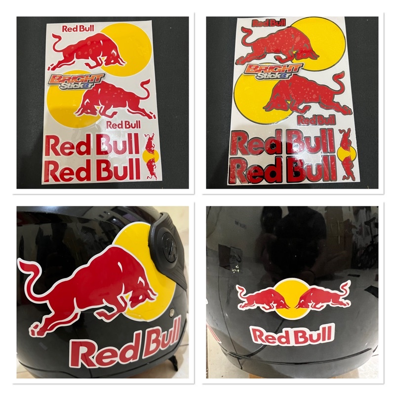 STICKER STIKER RED BULL STICKER HELM MOTOR CUTTING