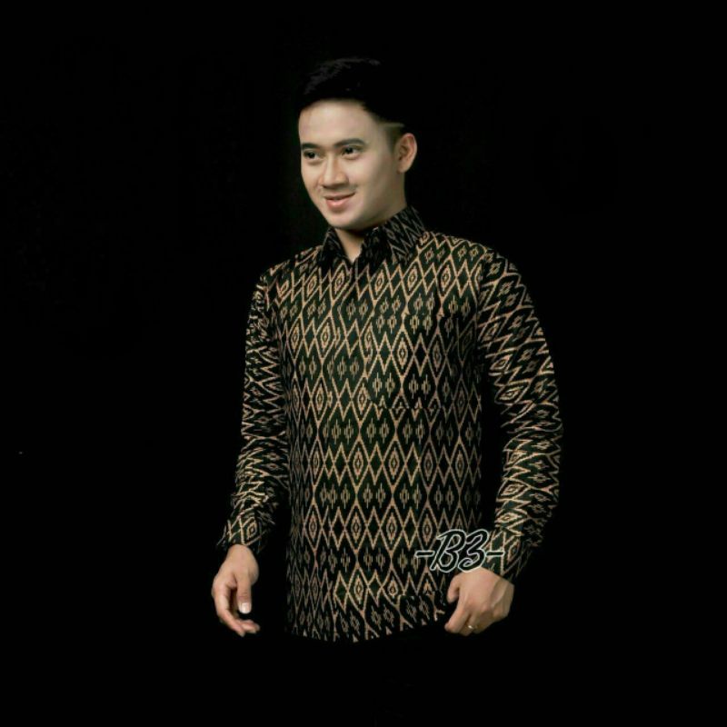 kemeja motif batik kemeja modern M L XL XXL