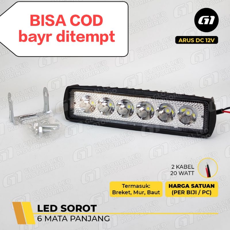 lampu tembak / sorot 6 mata super terang