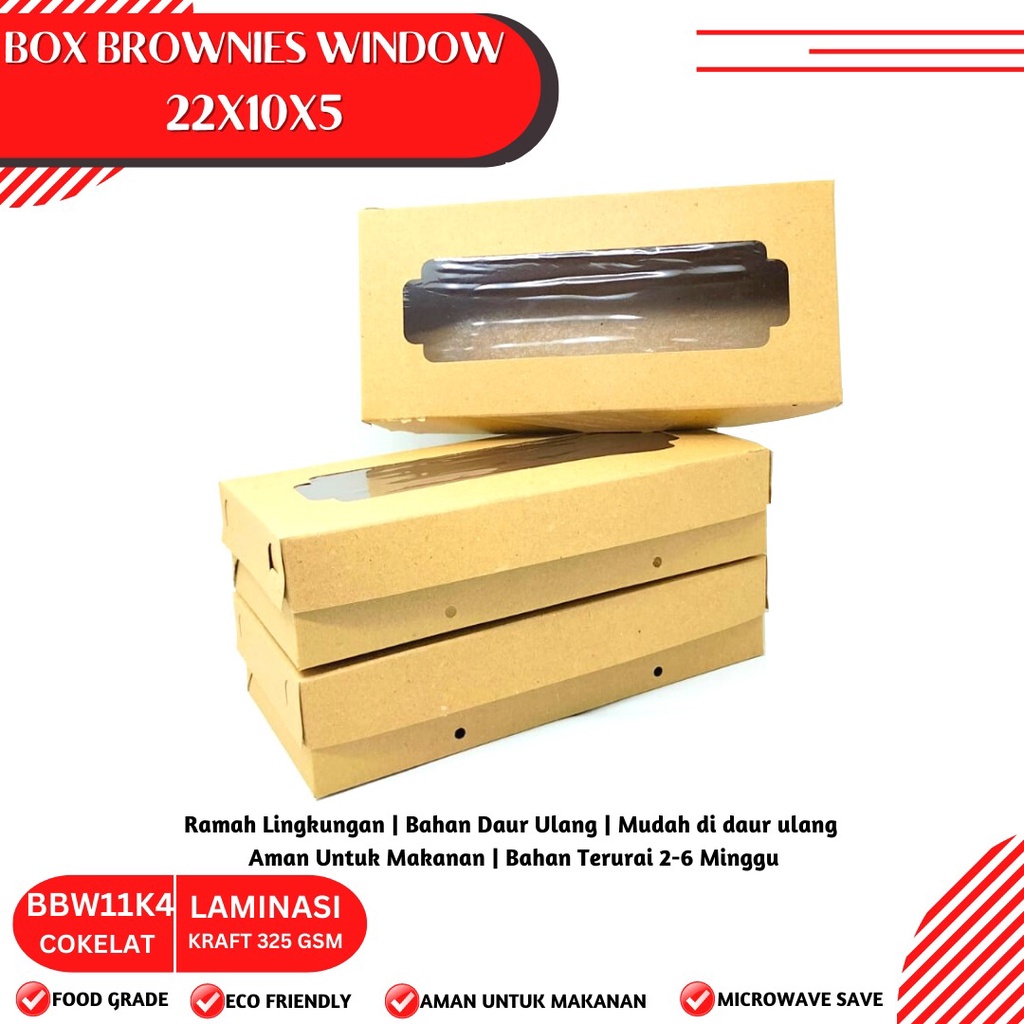 Dus Brownies 22x10x5 Box Brownies (BBW11K4-Laminasi)