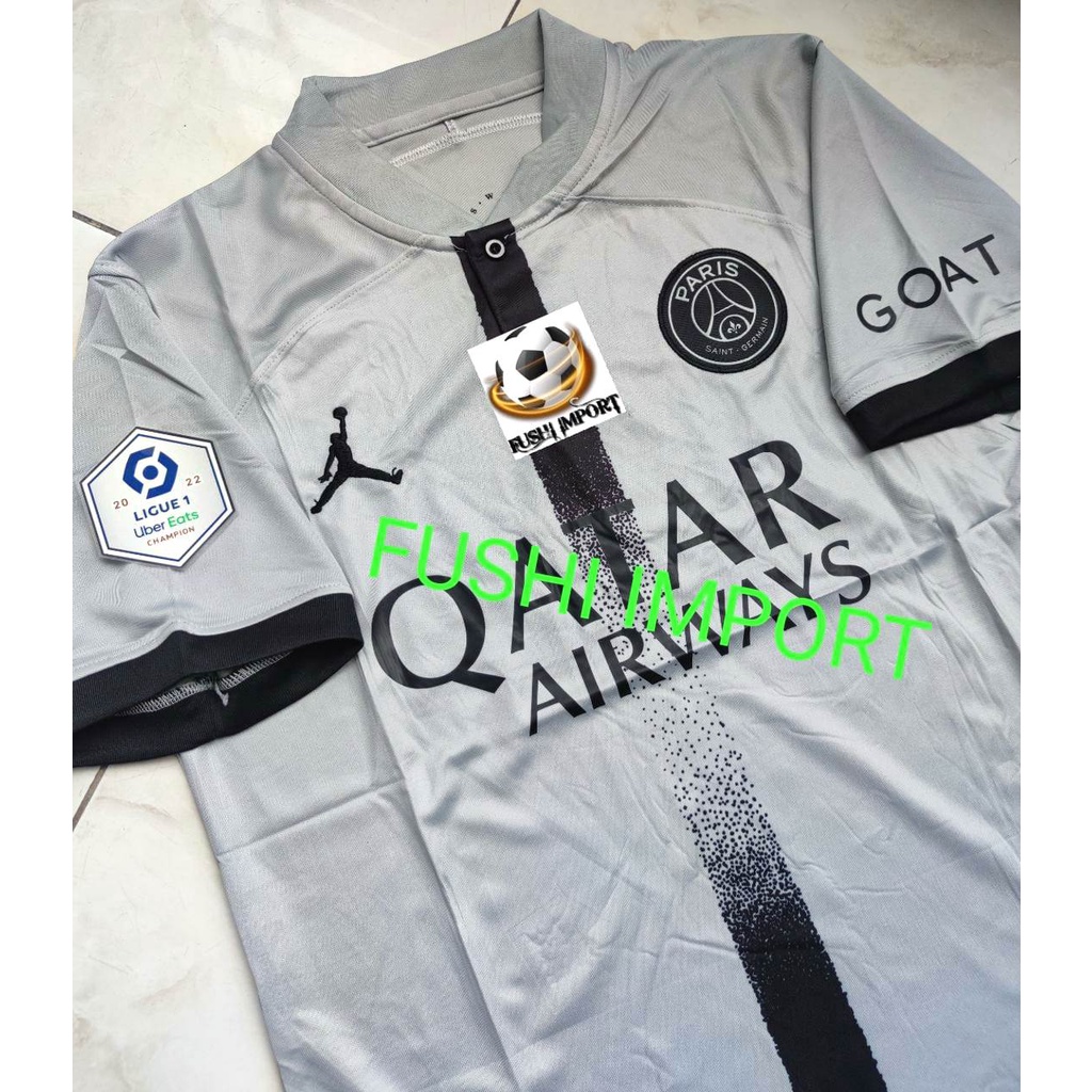 Jersey Baju Bola PSG Away Full Patch 2022 2023 Grade Ori