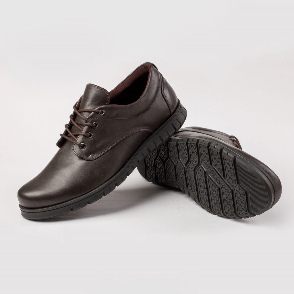 Conrad Brown | Sepatu Oxford Pantofel Hitam Pria Pantopel Tali Formal Casual Kerja Cowok Ori | FORIND Nazreal