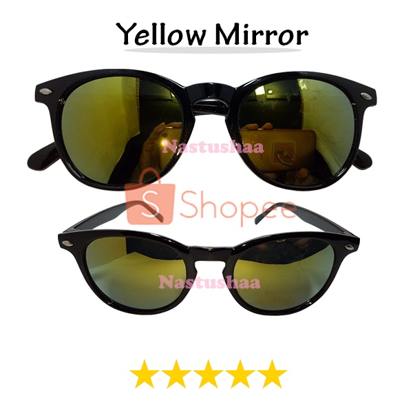 Kacamata Wanita Pria Anti UV400 Sunglasses Lensa Mirror Kaca Mata Hitam Fashion Gaya Unisex NOCASE