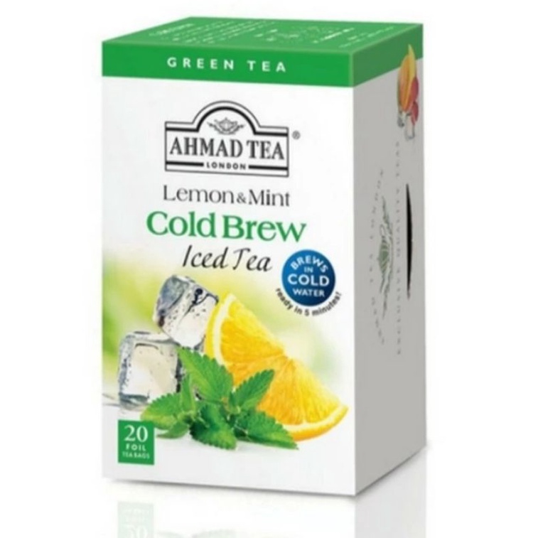 Ahmad tea lemon mint per box isi 20 sachet/teh london