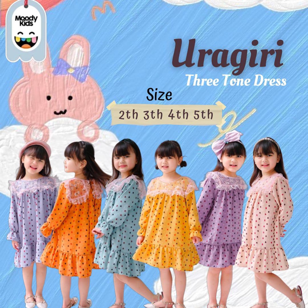 Uragiri Three Tone Dress by Moody Kids