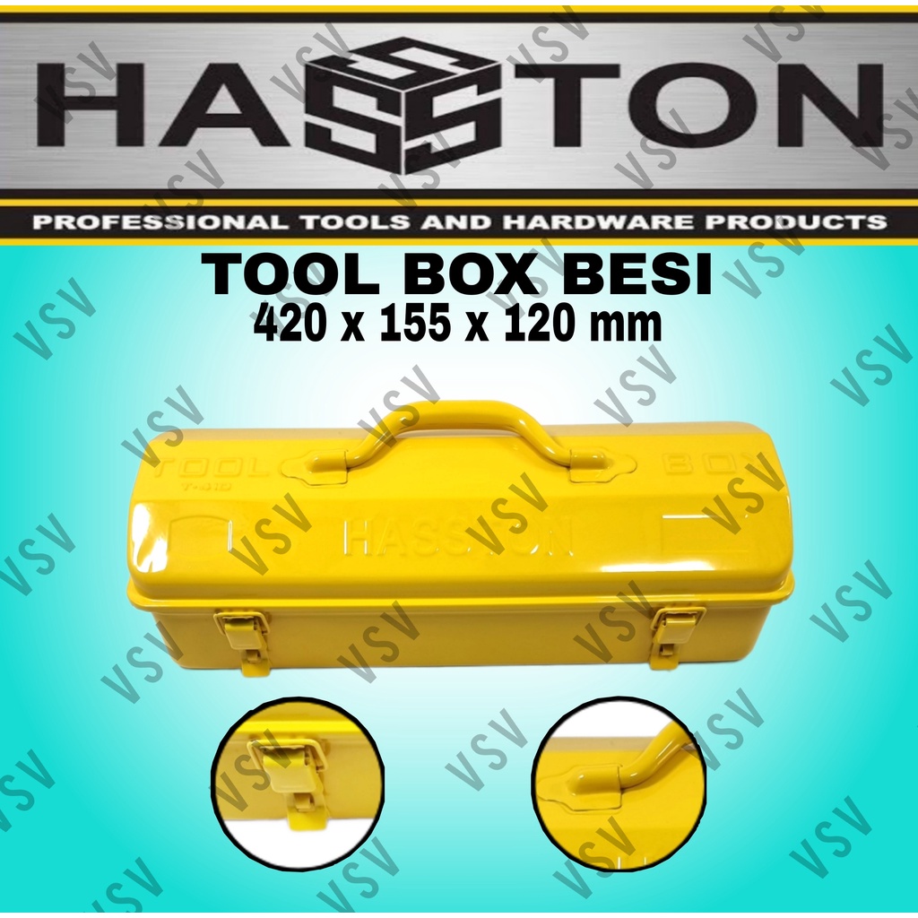 HASSTON Tool Box Besi 1susun Kotak Perkakas Y-410 ToolBox 420x155x120mm
