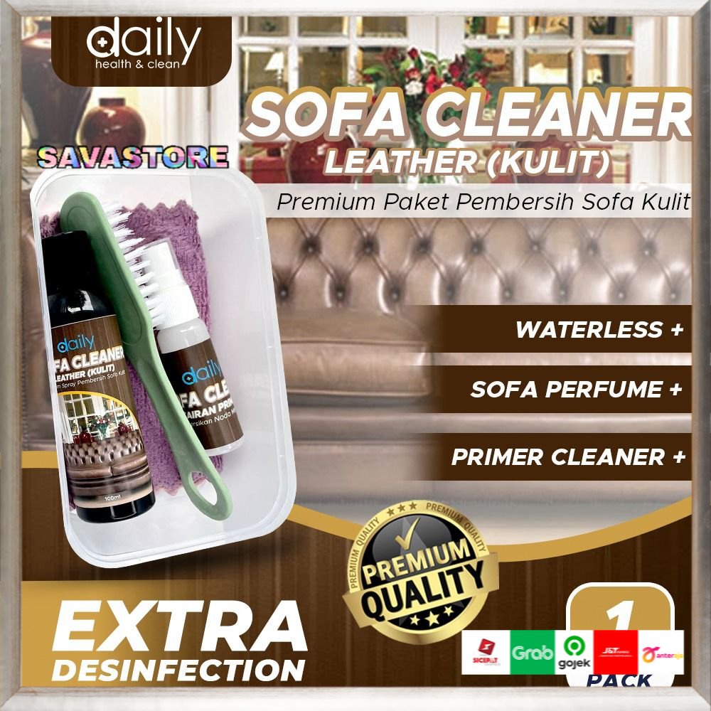 CAIRAN SPRAY PEMBERSIH AMPUH SOFA KULIT - SOFA LEATHER CLEANER PACK PREMIUM WATERLESS - DAILY SOFA CLEANER  LEATHER (KULIT) PREMIUM PEMBERSIH SOFA KULIT