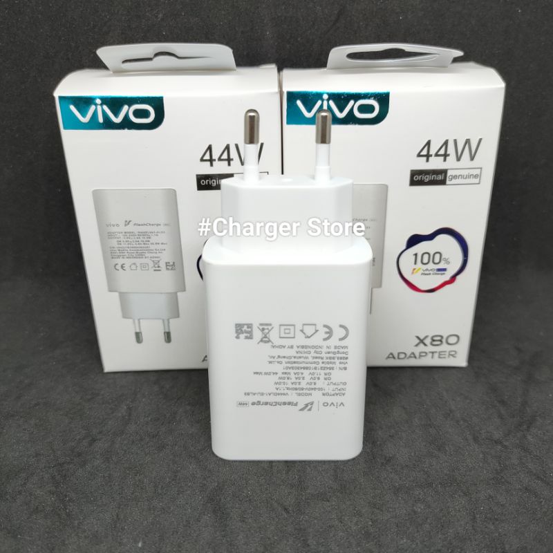 Adaptor Batok Charger Vivo 44W 4A Fast Charging