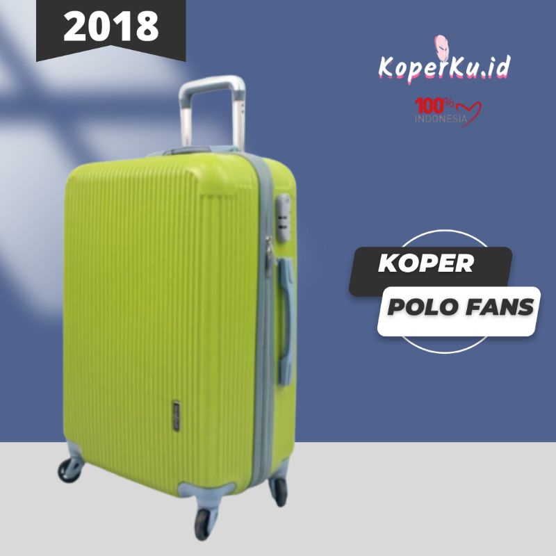 Koper_ku.id -Koper 24 Inch Polo Fans Tipe 2018 Warna hijau lumut Koper Umroh Koper Travel Tas Travel
