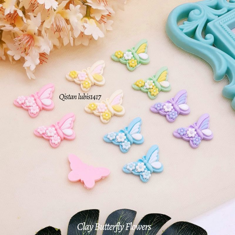 Clay Butterfly Flowers|Clay Butterfly Clay|Butterfly Sweet