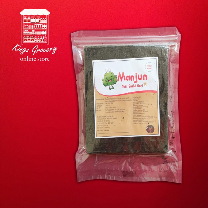 

NEW Manjun Sushi Nori Seaweed | 125gr.