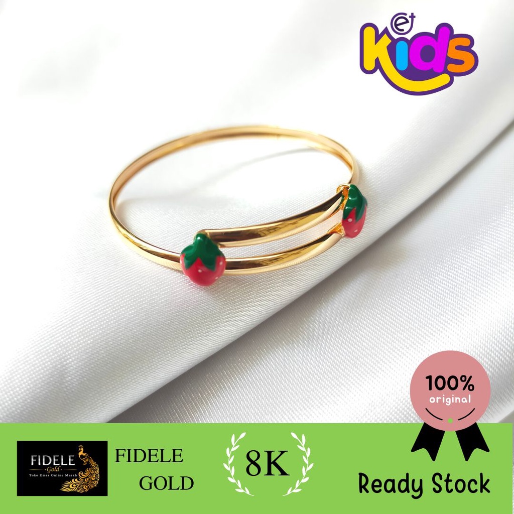 Gelang bayi anak ringan untuk cewek gelang bayi ongsrot emas asli 375