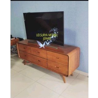 MEJA UNTUK TV MODEL RETRO BUFET BUPET MINIMALIS KABINET MEJA KONSOL TV KAYU JATI