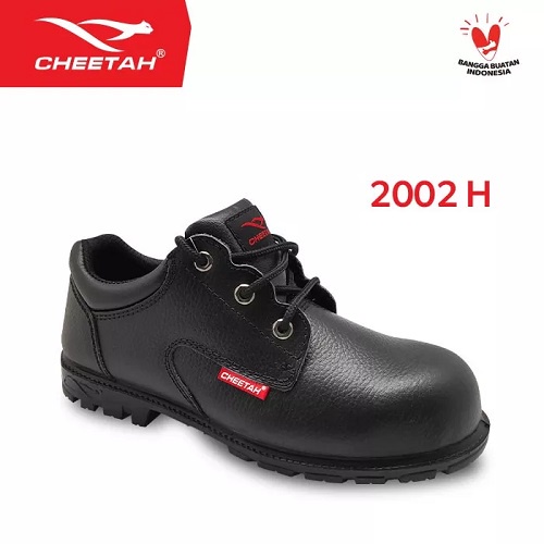 Sepatu Safety Cheetah 2002H FREE Semir Sepatu Kiwi Poles Warna Hitam