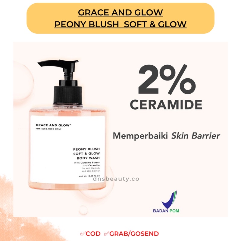 [Manado] GRACE AND GLOW Peony Blush Soft &amp; Glow Body wash 400ML
