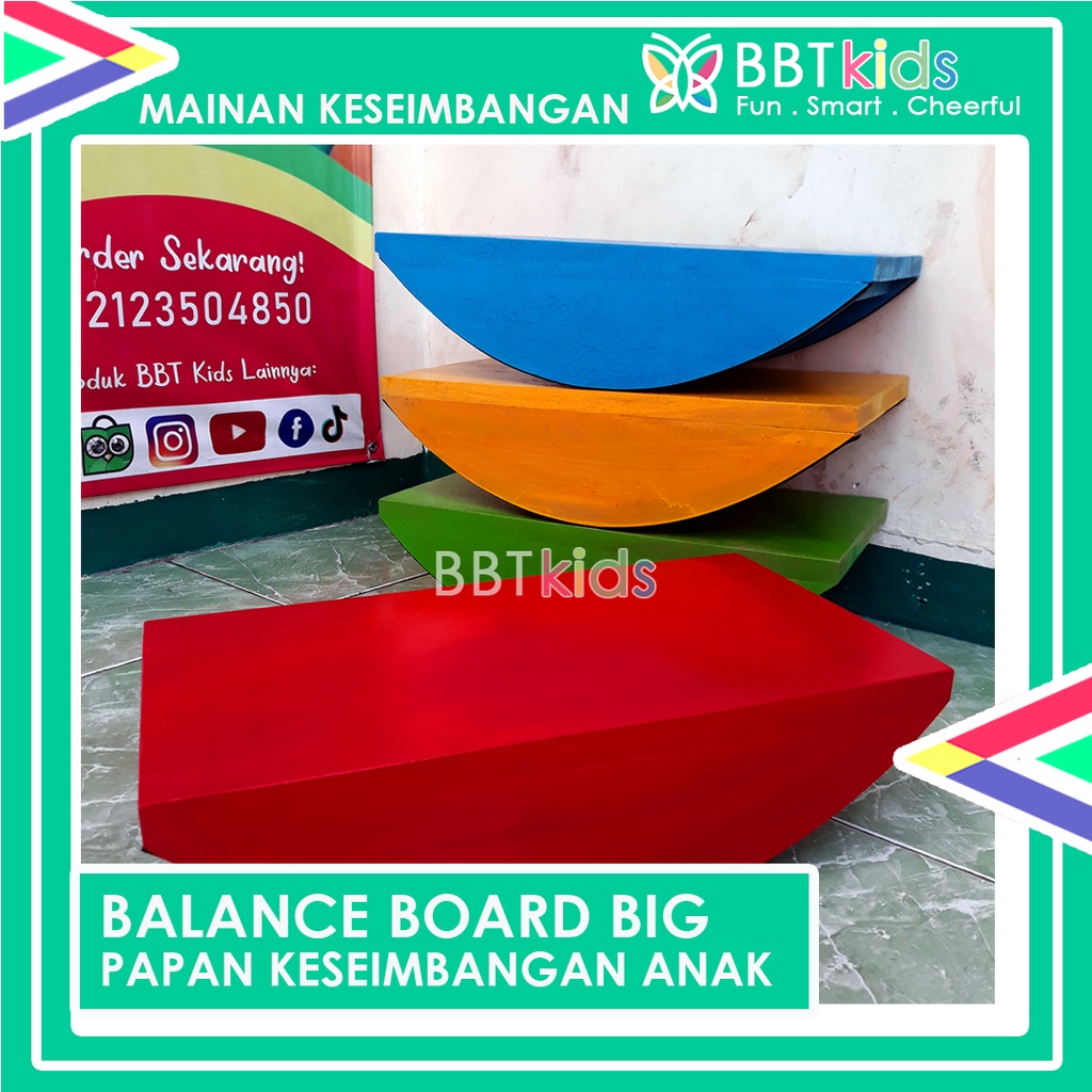 BALANCE BOARD BIG PAPAN KESEIMBANGAN ANAK WOODEN TOYS BALANCING BOARD MAINAN KAYU SOLID EDUKATIF GYMNASTIC