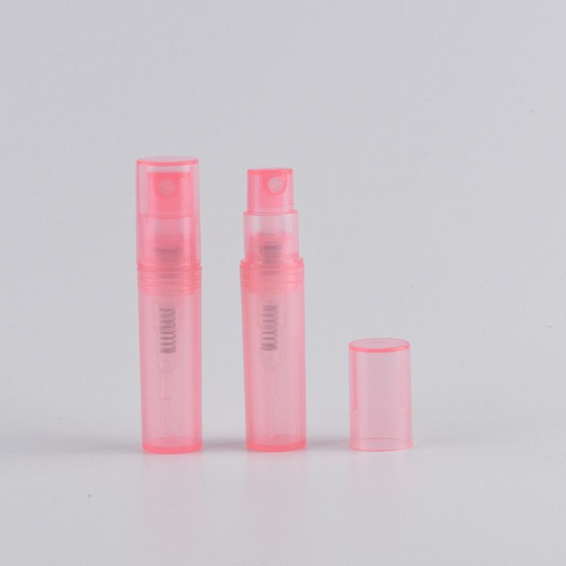 Botol Parfum Spray Plastik 2ml 3ml 5ml / Model Vial Press Pen Putih Transparan / Mini Travel Sample Size