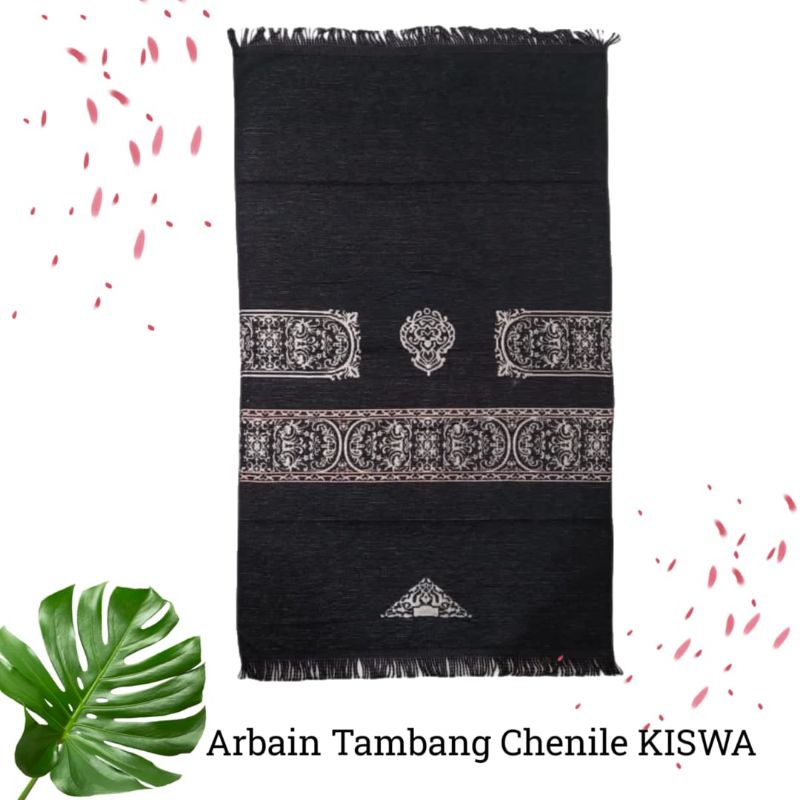 Sajadah Arbain Tambang Chenile Black Kiswa 67x110cm