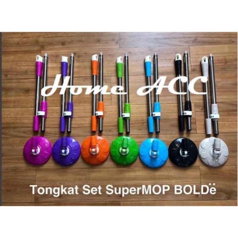 Tongkat set Super MOP BOLDe Original ( Handle + Head) Tersedia 7 varian warna