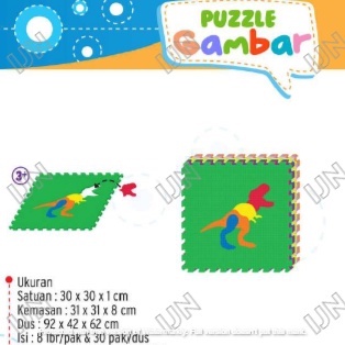 Puzzle Matras EVAMAT Gambar DINO Tikar Karpet Evamats Playmat Mainan Anak Bayi Murah