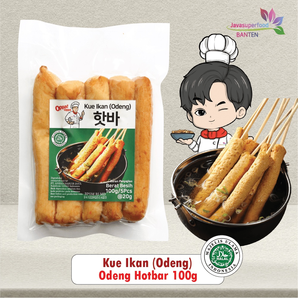 

(Halal) Oppa Hotbar Odeng Jajan asli Korea 100g/ Odeng Tusuk / Odeng Panjang
