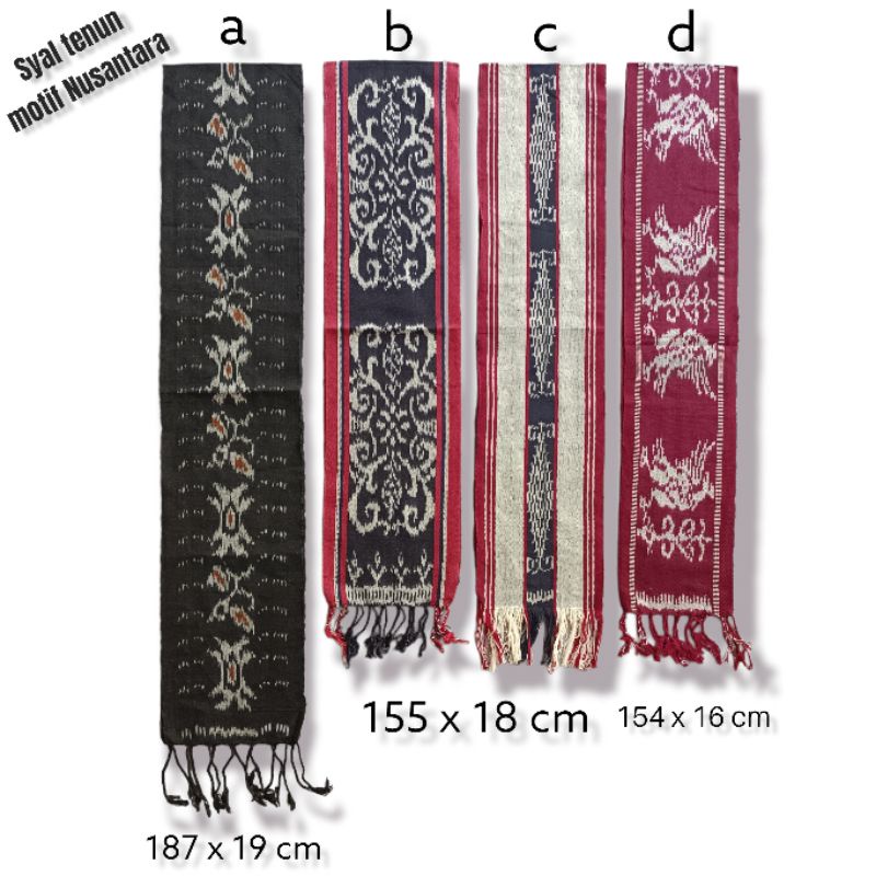 Syal / scarf tenun ikat etnik motif khas NTT