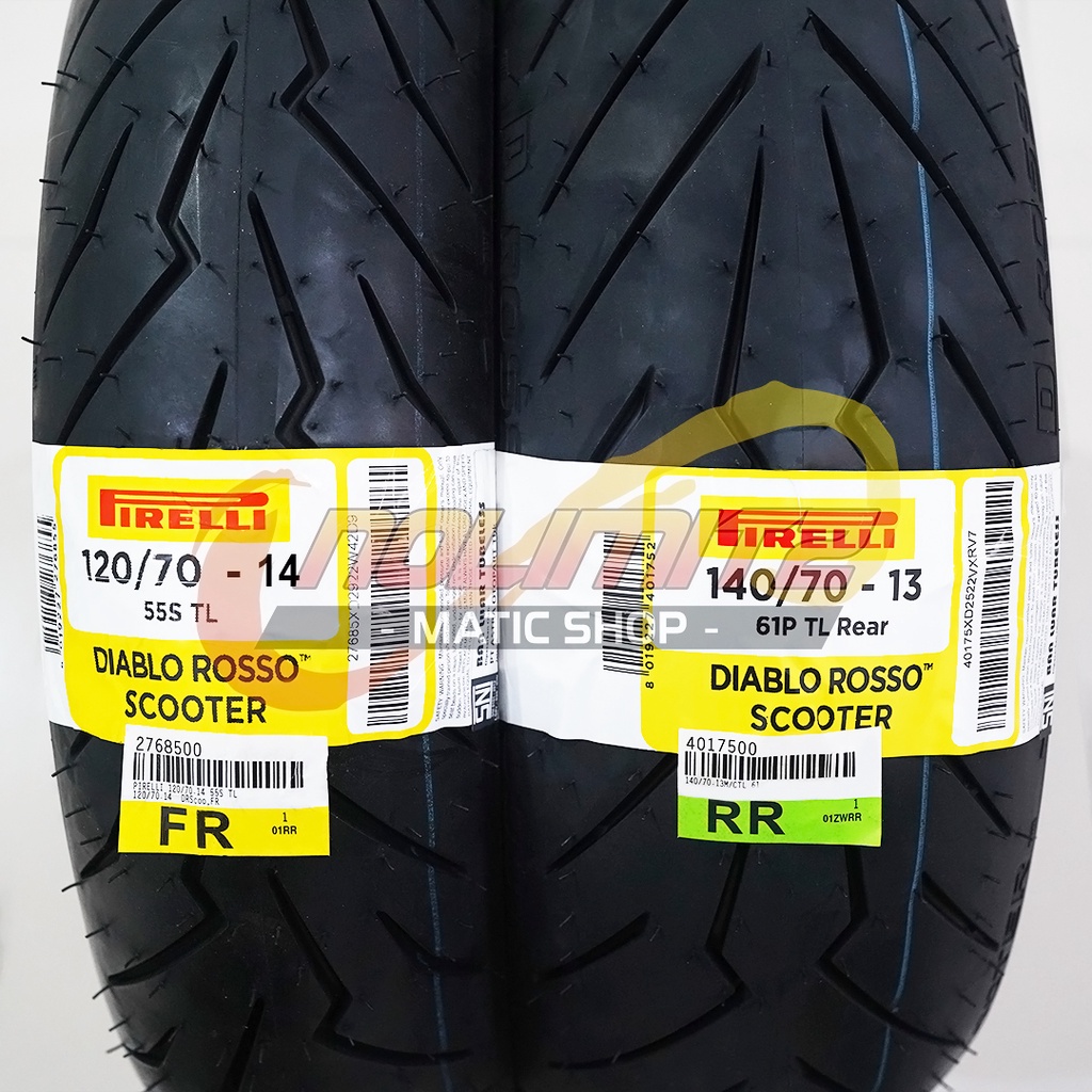 Ban Pirelli Diablo Rosso Scooter Depan Belakang 120/70 - 14 & 140/70 - 13 Honda ADV 150 160 PCX 160