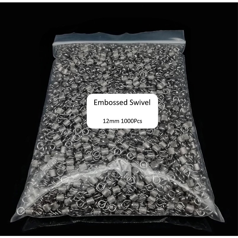 Embossed Swivel Fishing Kili kili Pancing Rolling Swivel Ball Pack (1000 pcs)