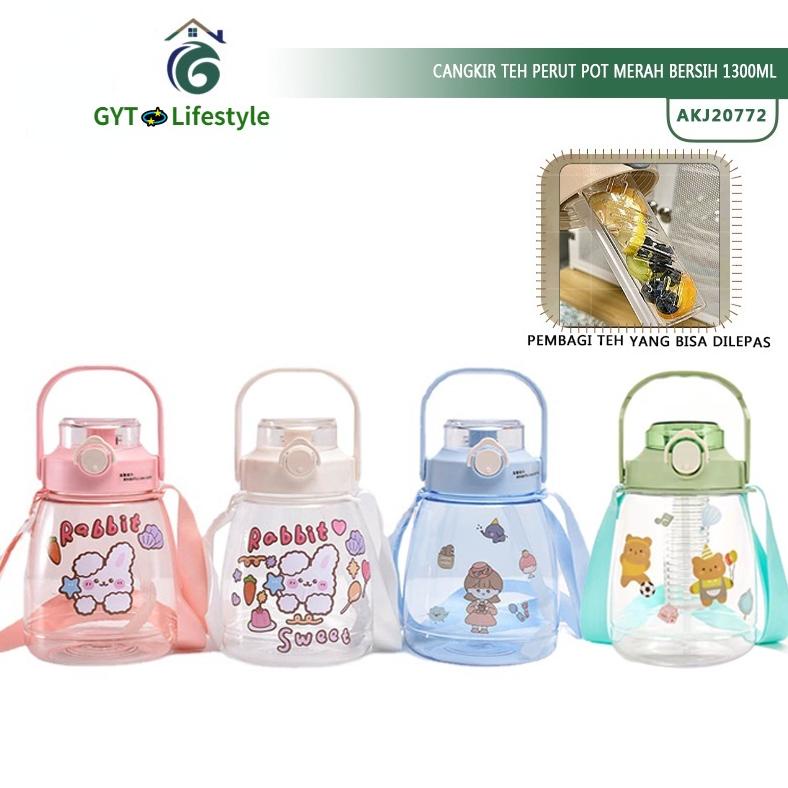 BOTOL MINUM TRANSPARAN VIRAL 1.3LITER BOTOL MOTIVASI GRADASI FREE STICKER MURAHHHH...,,,,,