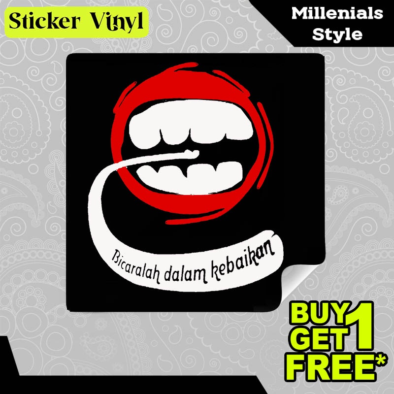 

Stiker Sticker Bicaralah Dalam Kebaikan Gambar Unik Desain Keren dan Kekinian Aesthetic Bahan Vinyl Satuan Anti Air