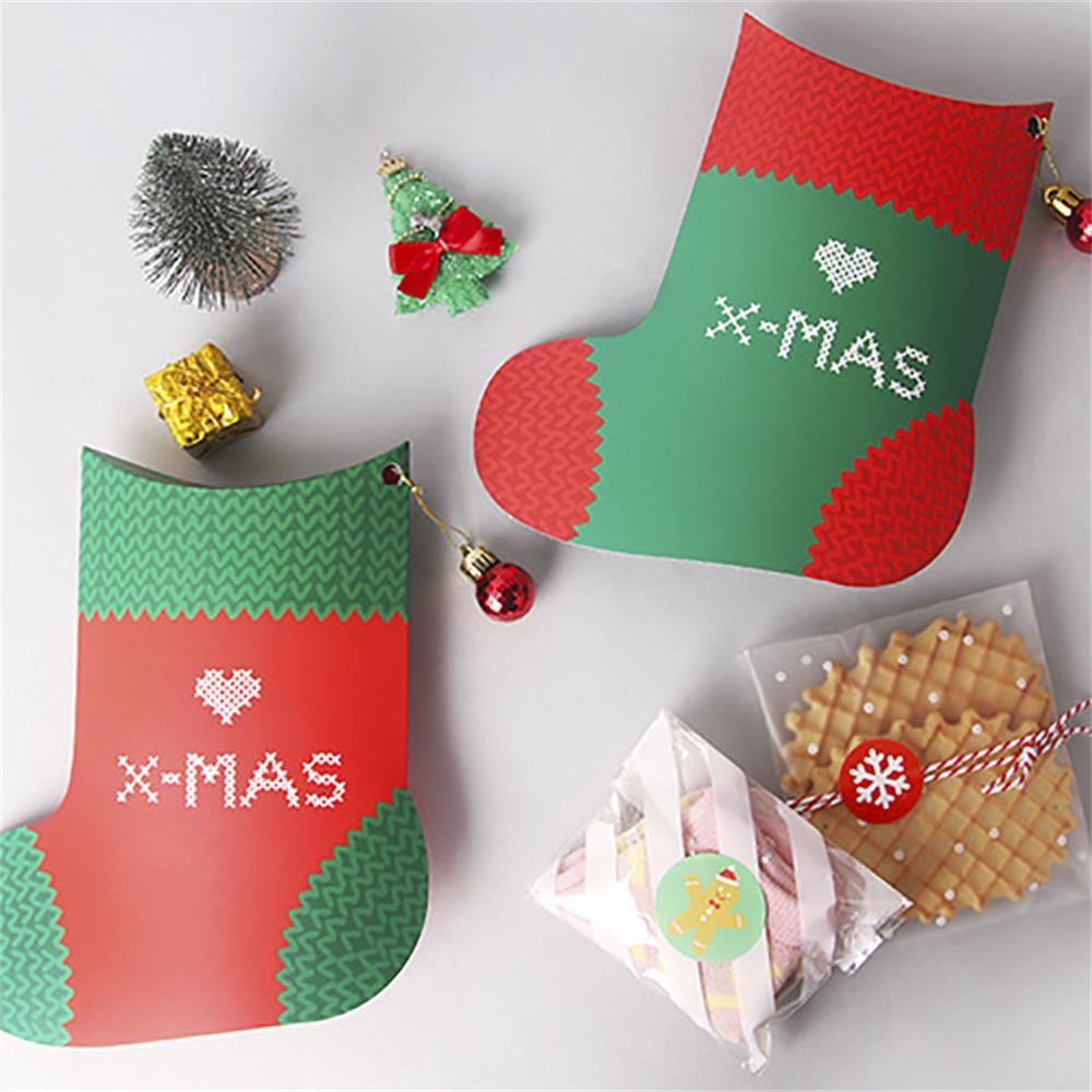 Top1/3/5pcs Gift Box Natal Kado Untuk Teman Cookie Box Rusa Merry Christmas