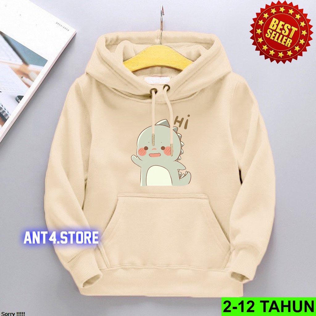 Hoodie DINO TERBARU  Anak Perempuan Laki Laki  / Hodie BEST SELLER Anak Usia 2 3 4 5 6 7 8 9 10 11 12 Tahun / Jaket DINO Anak / Sweater Distro Bisa Cod