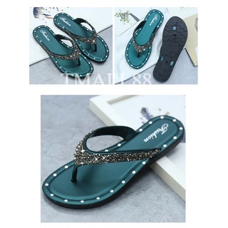 Sandal Wanita Motif Manik-Manik Fashion Korea Import Real Pict Tmall88